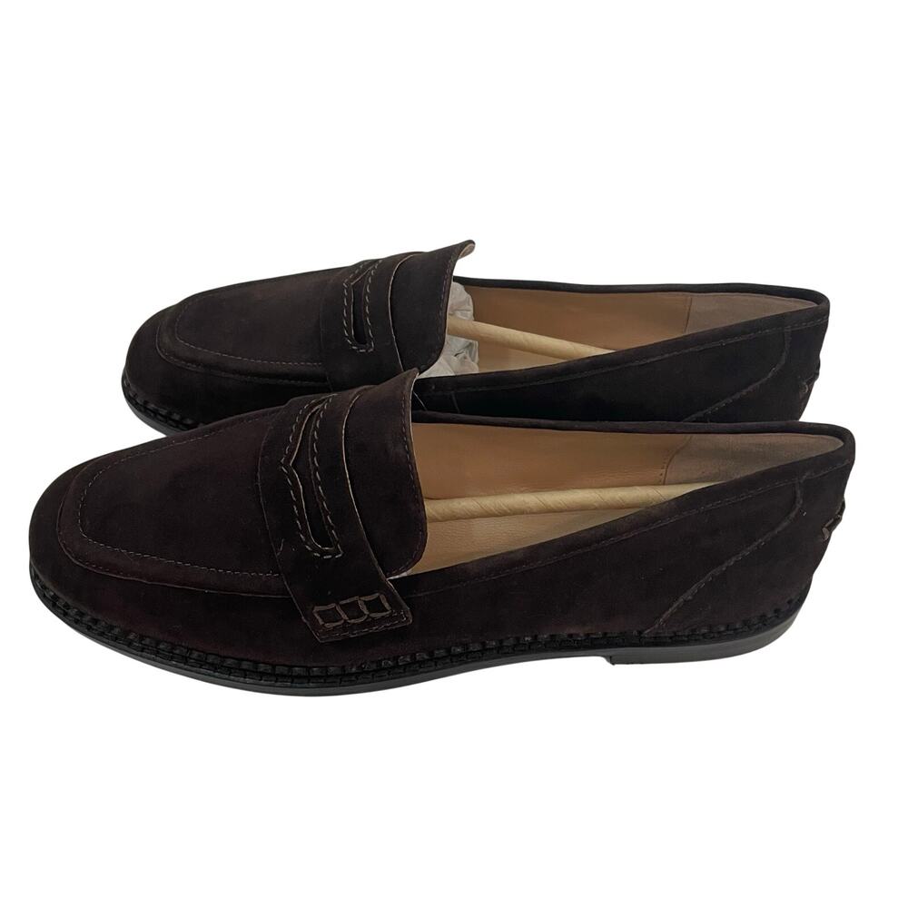 NWOB Boden Nya Penny Loafers Bitter Chocolate Suede 39 / 8 - Picture 8 of 12